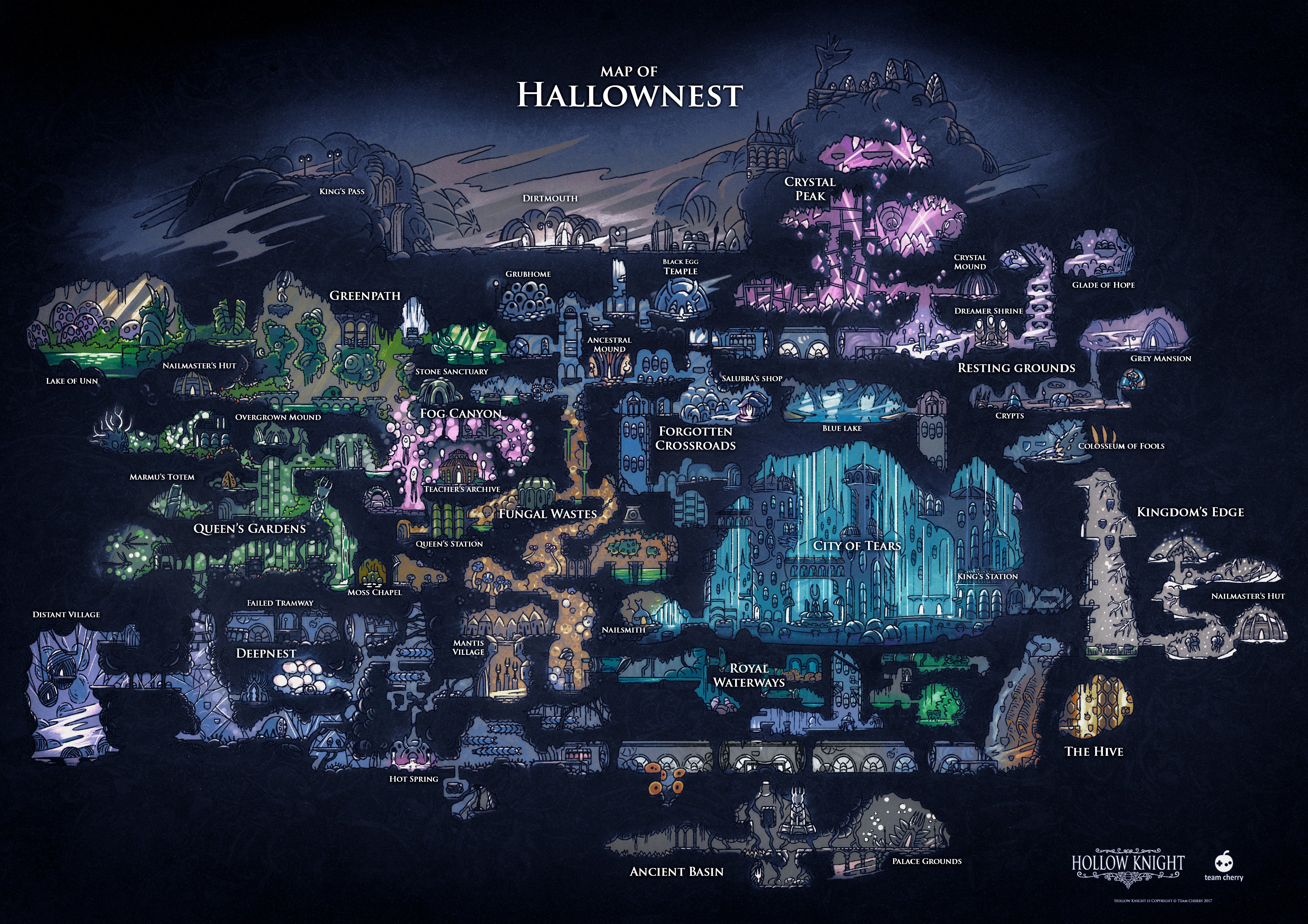 Hallow Knight Map Overview